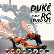 KTM DUKE 125 200 250 390 デューク RC レバー アルミ製 ブレーキレバー クラッチレバー  アジャストレバー S-2006