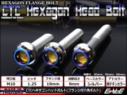 M10×65mm P1.25 フランジ ヘキサゴンヘッドボルト 六角ボルト ステンレス CTC シルバー＆焼チタンカラー TB0708 【メール便可】