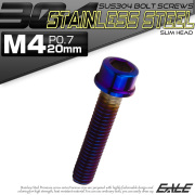 SUS304 キャップボルト M4×20mm P0.7 六角穴付きボルト スリムヘッド 焼きチタンカラー ステンレス製 TB1082 【メール便可】