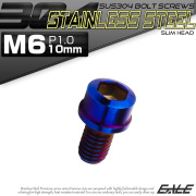 SUS304 キャップボルト M6×10mm P1.0 六角穴付きボルト スリムヘッド 焼きチタンカラー ステンレス製 TB1095 【メール便可】