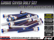 ZOOMER-X エンジンカバー ボルト14本set キャップボルト CTCテーパーヘッド シルバー&焼チタンカラー TB6032