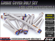 ZOOMER-X エンジンカバー ボルト14本set キャップボルト CTCテーパーシェルヘッド シルバー&焼チタンカラー TB6036