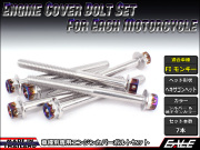 エンジンカバー ボルトセット FI モンキー CTCヘキサゴンヘッド シルバー&焼チタンカラー TB6134