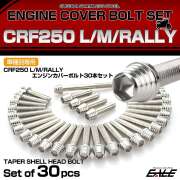 エンジンカバー ボルトセット CRF250RALLY CRF250L CRF250M 30本セット テーパーシェル ホンダ用 シルバー TB6576