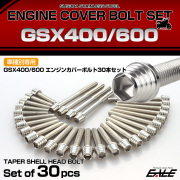 エンジンカバー ボルトセット GSR400 GSR600 30本セット テーパーシェルヘッド スズキ用 シルバー TB9251