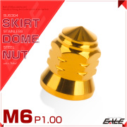 スカート ドームナット M6 P1.00 フランジ付 六角 袋ナット ステンレス ゴールド TF0104 【メール便可】