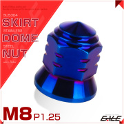 SUS304ステンレス M8スカートドームナット P=1.25 フランジ六角袋ナット 焼チタンカラー TF0107 【メール便可】