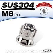 ドームナット スター M6 P1.0 SUS304 ステンレス 袋ナット フランジ 六角ナット シルバー TF0165 【メール便可】