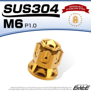 ドームナット スター M6 P1.0 SUS304 ステンレス 袋ナット フランジ 六角ナット ゴールド TF0167 【メール便可】