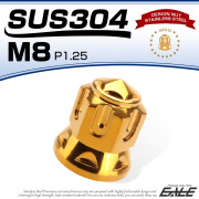 ドームナット スター M8 P1.25 SUS304 ステンレス 袋ナット フランジ 六角ナット ゴールド TF0168 【メール便可】