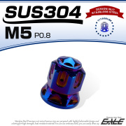 ドームナット スター M5 P0.8 SUS304 ステンレス 袋ナット フランジ 六角ナット 焼きチタン TF0188 【メール便可】