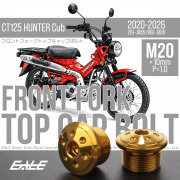 CT125 ハンターカブ JA55 JA65 フロントフォーク トップキャップ M20 P1.0 ゴールド ステンレス カスタム 補修 2個 TH0105-1 【メール便可】