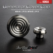 ホンダ車用 M14 M30 ジェネレーターカバー クランク＆ポイントホール キャップセット ステンレス製 CNC_C1 マットシルバー TH0325 【メール便可】