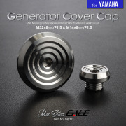ヤマハ車用 M14 M32 ジェネレーターカバー クランク＆ポイントホール キャップセット ステンレス製 CNC_C1 マットシルバー TH0327 【メール便可】