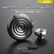 スズキ車用 M13 M36 ジェネレーターカバー クランク＆ポイントホール キャップセットステンレス製 FI- CNC__C1 マットシルバー TH0337 【メール便可】