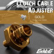 クラッチケーブル アジャスター M8 P1.25 汎用 H-1 ステンレス製 ゴールド TH0405 【メール便可】