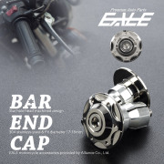 バーエンドキャップ スターホール グリップエンド ハンドル内径17-18mm用 ステンレス製 シルバー 2個セット TH0443