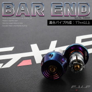 バーエンドキャップ 適合ハンドルパイプ内径17mm ウエイト バランサー ステンレス 2個セット 焼チタンカラー TH0460