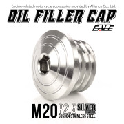 オイルフィラーキャップ M20 P2.5 六角穴 ステンレス製 マットシルバー 汎用 TH0488 【メール便可】