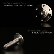 M10×40mm P1.25 ボタンボルト ワイドフランジ ホールヘッド ステンレス SUS304 シルバー TR0308 【メール便可】