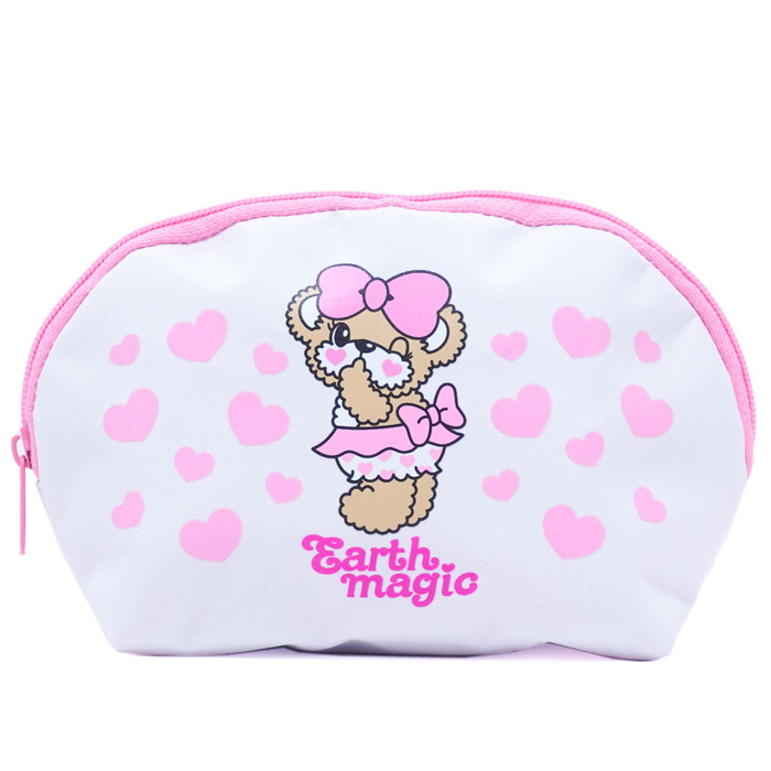 ハートマフィープリントシェル型ポーチ