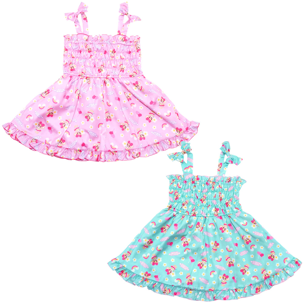 アースマジック EARTHMAGIC デイジーマフィー総柄ジャンパースカート ペールピンク エメグリ オーガンジーリボン ジャンスカ 2022春夏