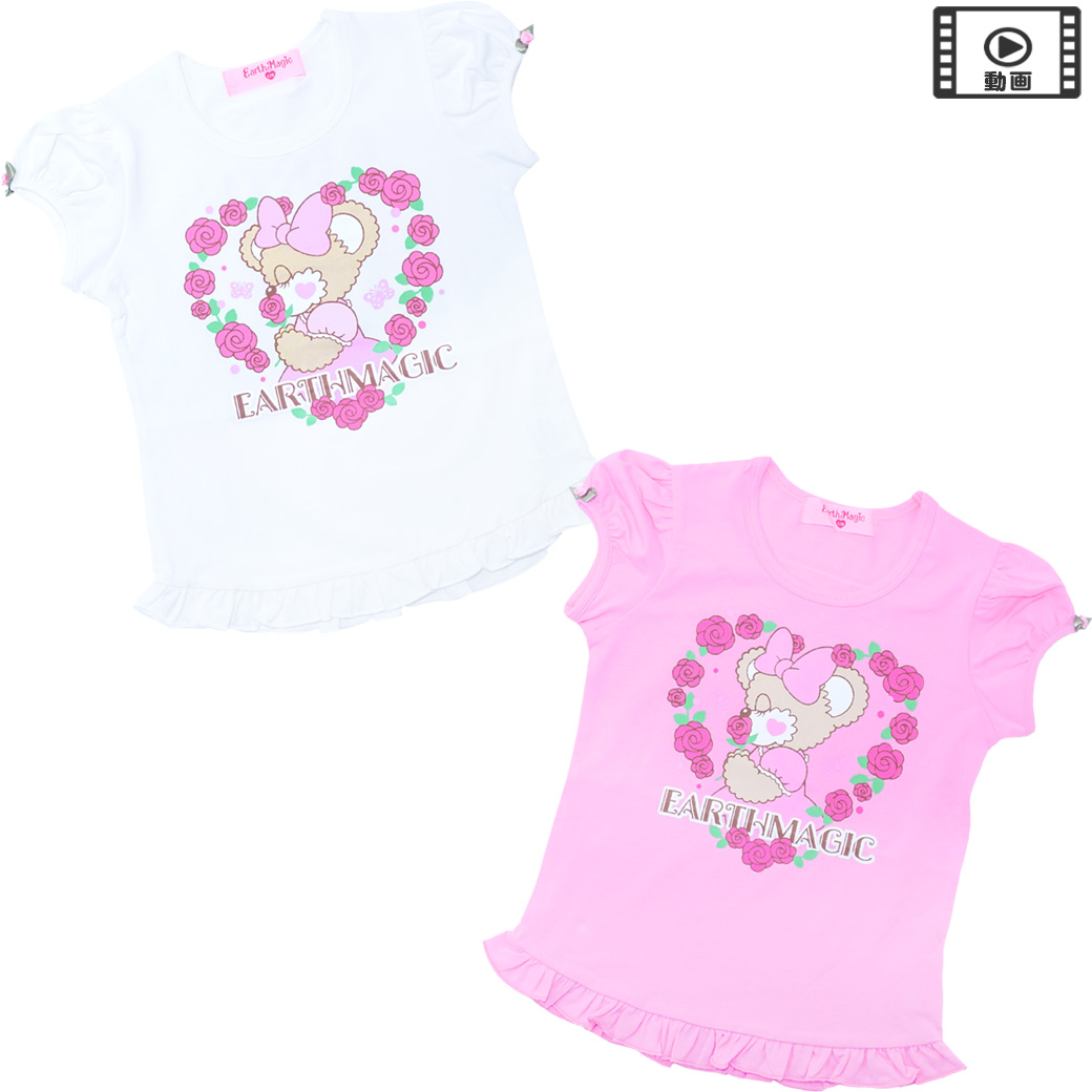 ローズ＆マフィープリントTシャツ