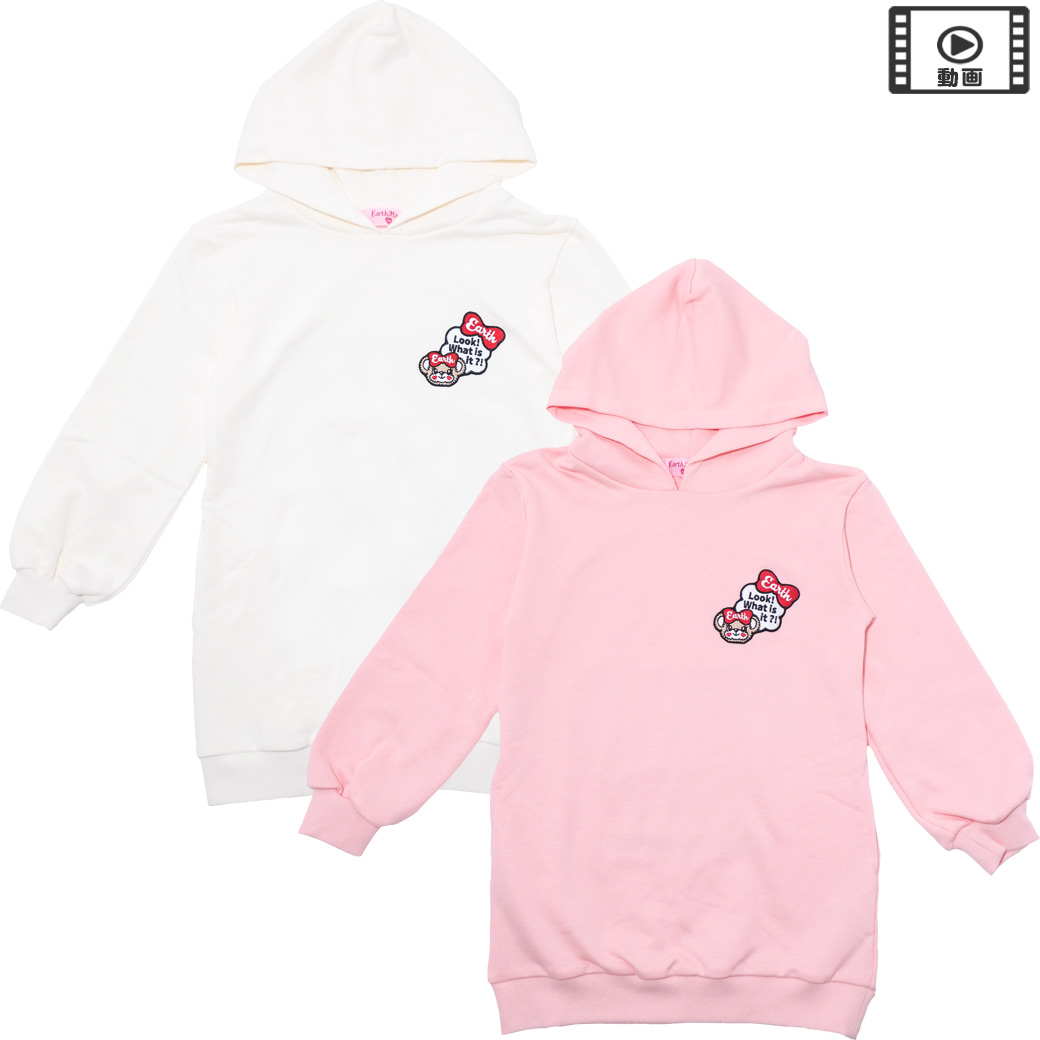 バックプリント裏毛フードミニワンピース(AR機能付)