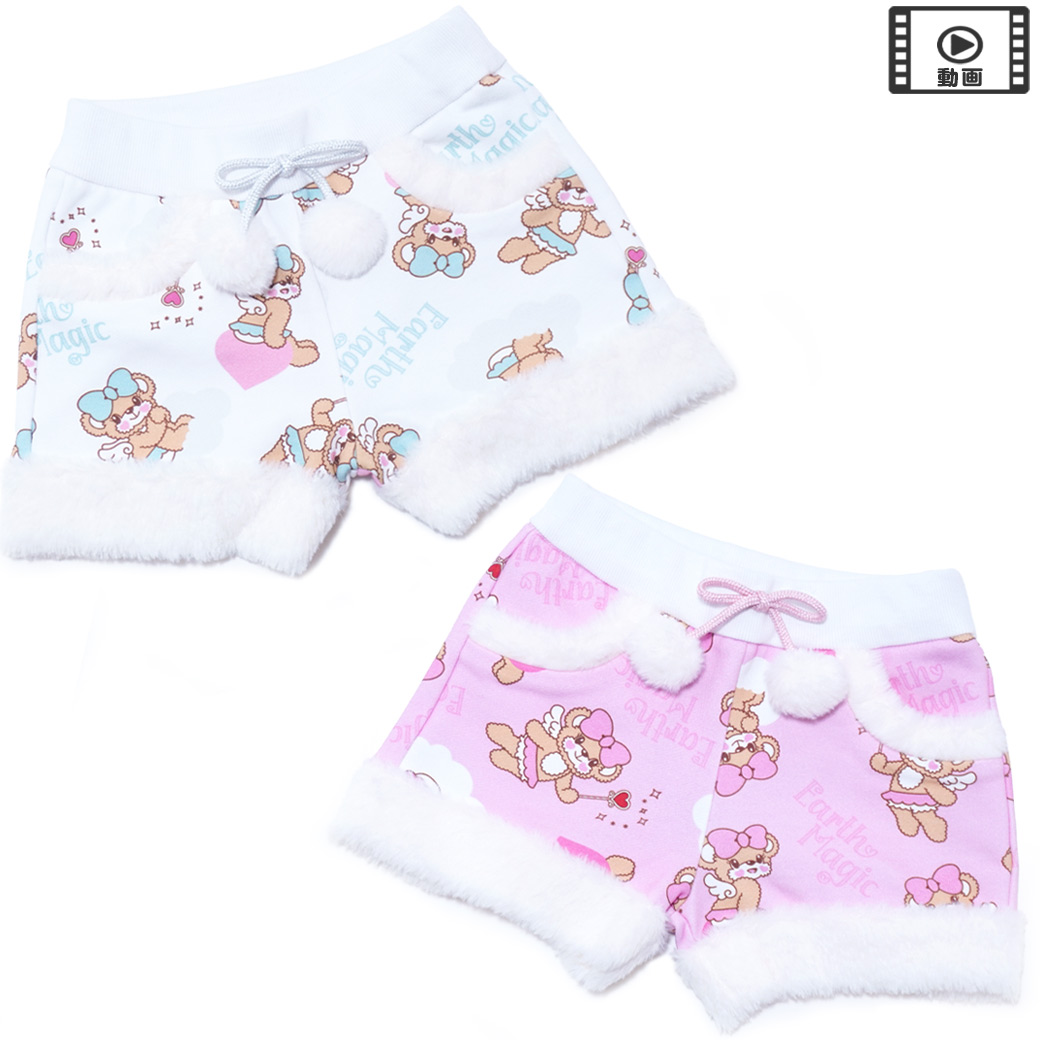 エンジェルマフィー総柄裏毛ショートパンツ