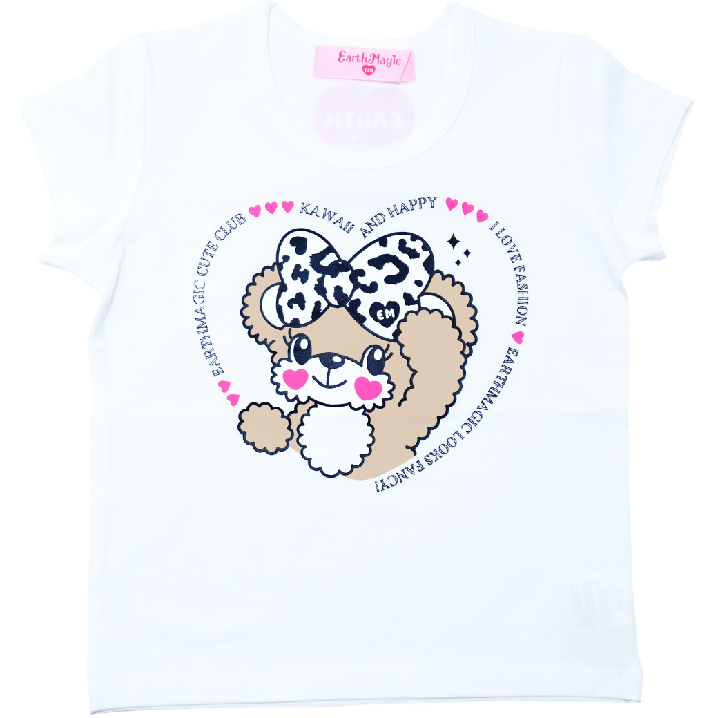 EARTHMAGIC アースマジック マフィー レオパードリボンマフィープリントTシャツ