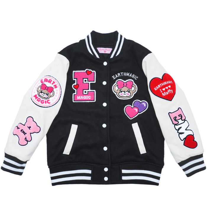 フリース×合皮袖切替スタジャン