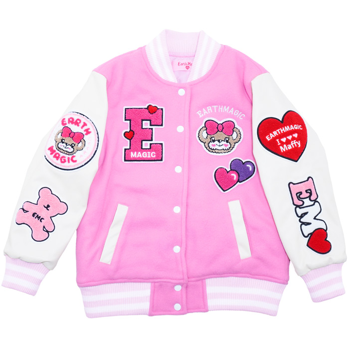 フリース×合皮袖切替スタジャン