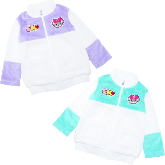 ボア×シルキーファー切替ブルゾン