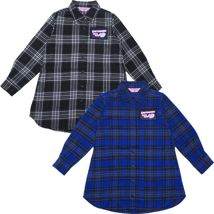 チェック柄ネルシャツワンピース