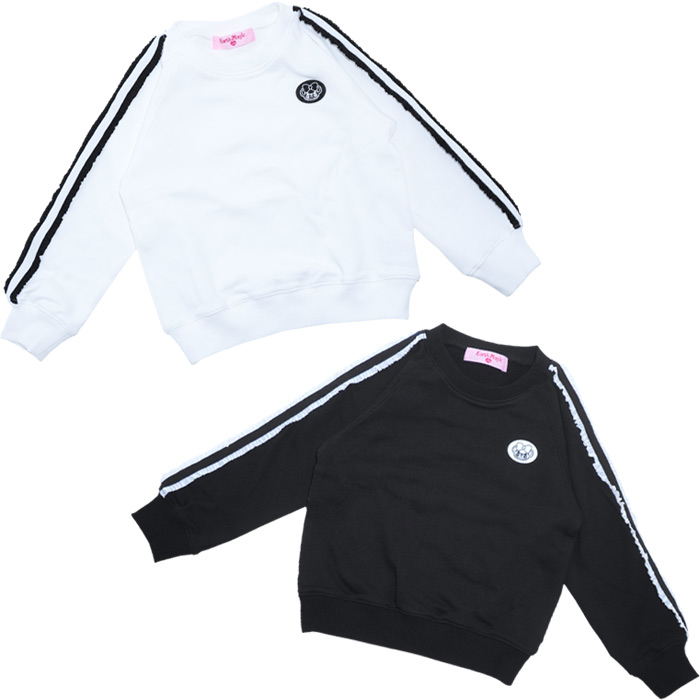 バイカラーフリル裏毛トレーナー