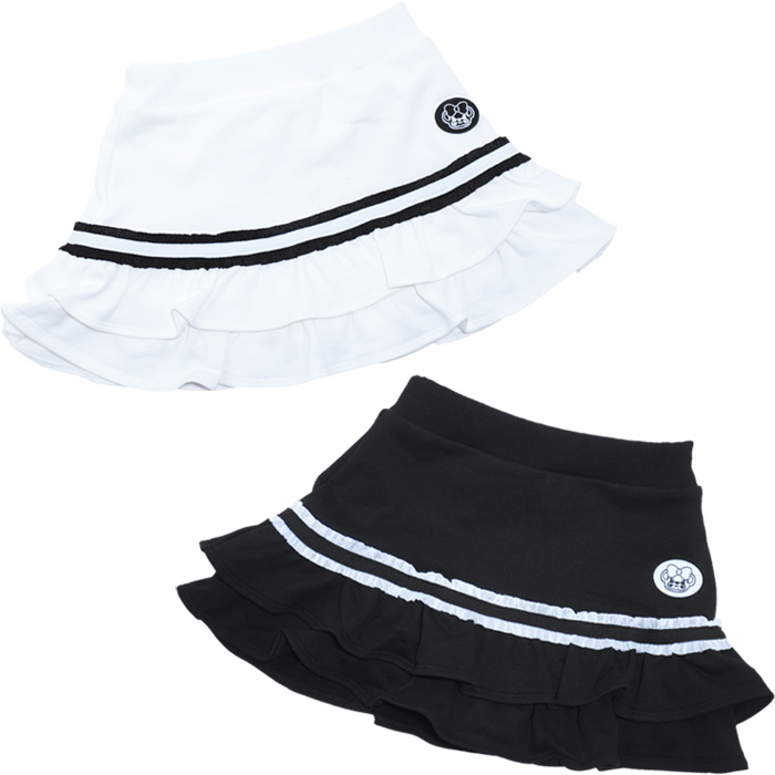 バイカラーフリル裏毛スカート(インナーパンツ付)