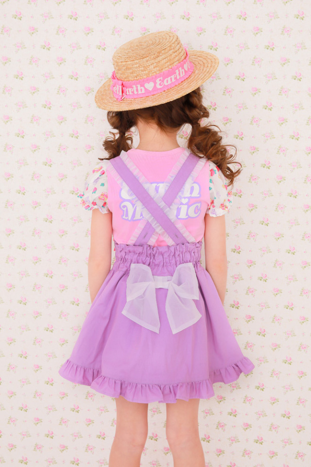 アースマジック EARTHMAGIC ジャンスカ 肩紐フリル ジャンパースカート  