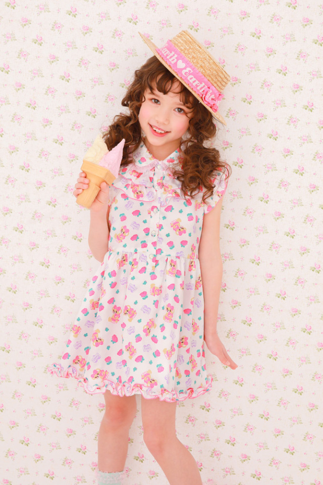 アースマジック Earthmagic 総柄ワンピース スウィートローズマフィー 21春夏