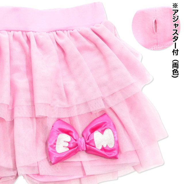 アースマジック EARTHMAGIC チュールショートパンツ 多段フリル ぷっくりリボン2021春夏