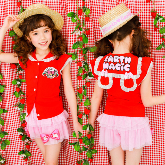 アースマジック EARTHMAGIC チュールショートパンツ 多段フリル ぷっくりリボン2021春夏