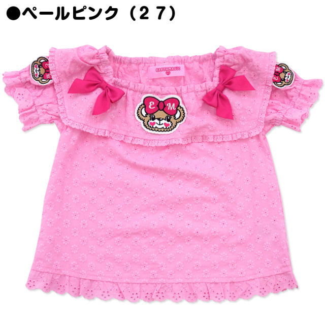 アースマジック EARTHMAGIC コットンレーススクエア襟ブラウス フラワーレース スクエアネック マフィー 2021春夏