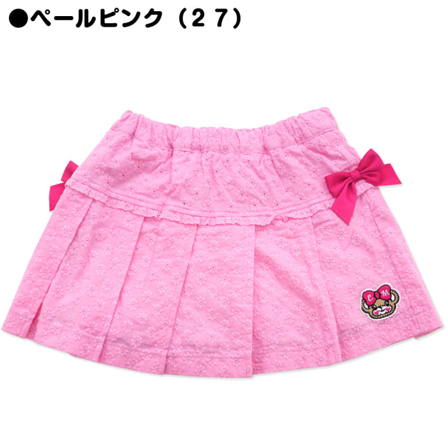 アースマジック EARTHMAGIC コットンレースプリーツスカート マフィー インナーパンツ付 スカパン 2021春夏