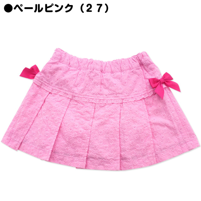 アースマジック EARTHMAGIC コットンレースプリーツスカート マフィー インナーパンツ付 スカパン 2021春夏