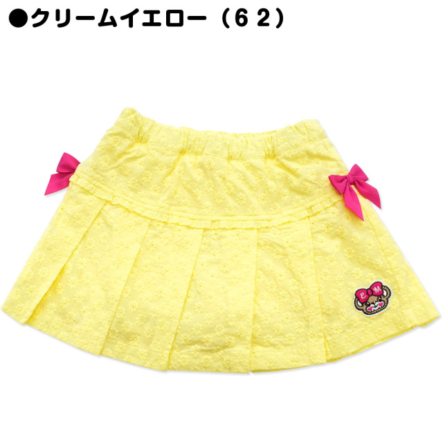 アースマジック EARTHMAGIC コットンレースプリーツスカート マフィー インナーパンツ付 スカパン 2021春夏