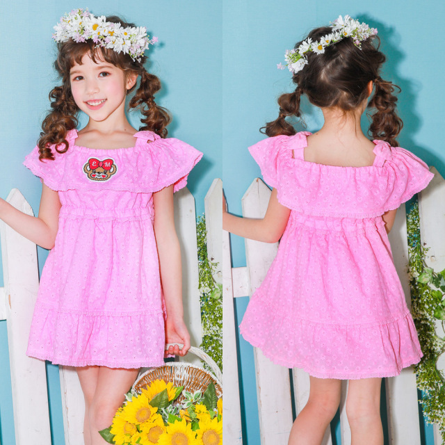 アースマジック EARTHMAGIC コットンレースワンピース マフィー フラワーレース オフショルダー 2021春夏