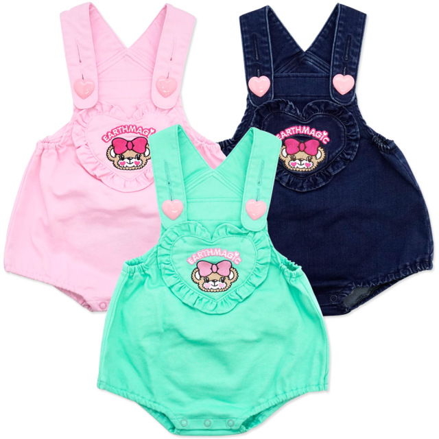 アースマジックベビー EARTHMAGIC BABY マフィーフェイス デニムサロペット