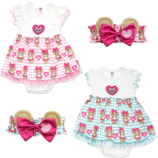 アースマジックベビー EARTHMAGIC BABY ハートいっぱいマフィー総柄