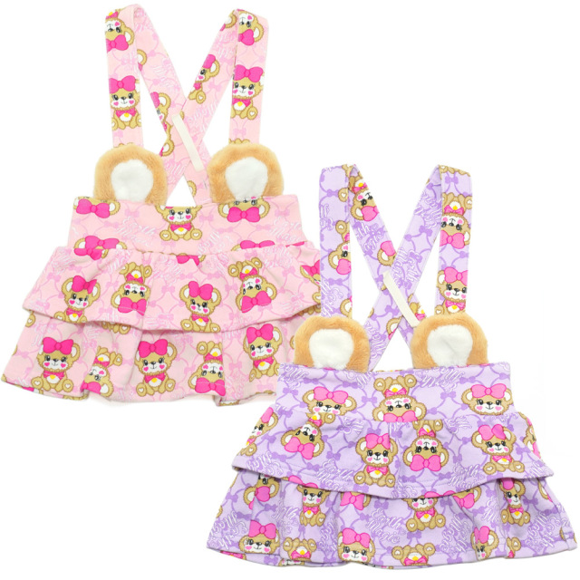 アースマジックベビー EARTHMAGIC BABY リボンマフィー総柄クマ耳付き