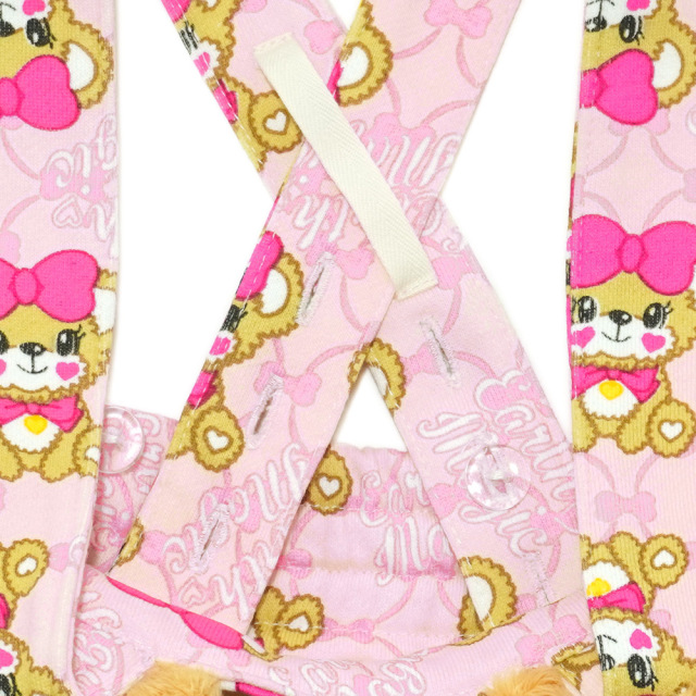 アースマジックベビー EARTHMAGIC BABY リボンマフィー総柄クマ耳付き
