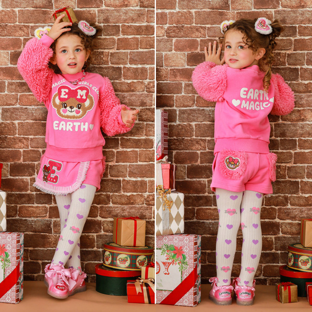 アースマジック EARTHMAGIC ボアポケット付き裏毛ラップキュロット  